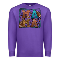 Purple American Football Mama Mother's Day Premium Sweatshirt - LillyAllenDesigns