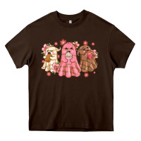 Chocolate Brown mexican desert ghosts Heavy Core Tee - MaliasSmallBusiness