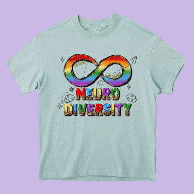Neurodiversity Heavy Core Tee Designed By Jahusdesignshop