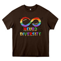 Chocolate Brown neurodiversity Heavy Core Tee - JahusDesignShop