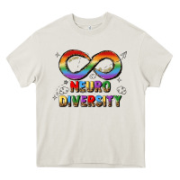Cream neurodiversity Heavy Core Tee - JahusDesignShop