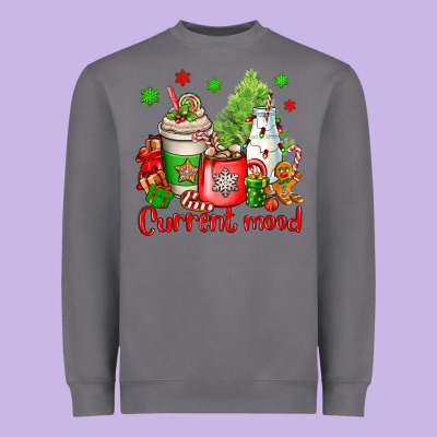 Current Mood Christmas Heavyweight Sweatshirt Designed By Oliviacreatesart
