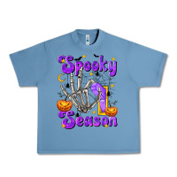 Pebble Blue Spooky Season On Urban Heavy Tee - texasbilliewilder
