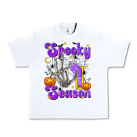 White Spooky Season On Urban Heavy Tee - texasbilliewilder