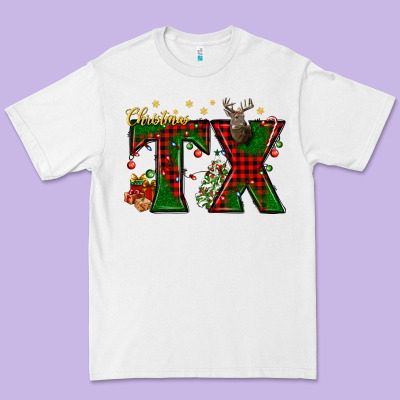 Christmas Texas With Deer Premium Tee Designed By Bundleandbundleshop
