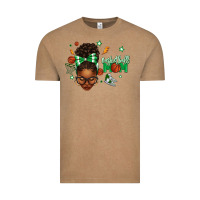 Vintage Coffee Afro Messy Bun Full Face Basketball Mom Vintage Tee - texasbilliewilder