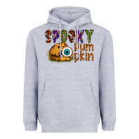 Heather Grey spooky pumpkin Heavyweight Hoodie - SublimationCraftShop