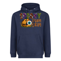 Navy spooky pumpkin Heavyweight Hoodie - SublimationCraftShop
