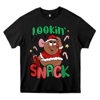 Black lookin' like a snack christmas character Heavy Core Tee - MaliasSmallBusiness