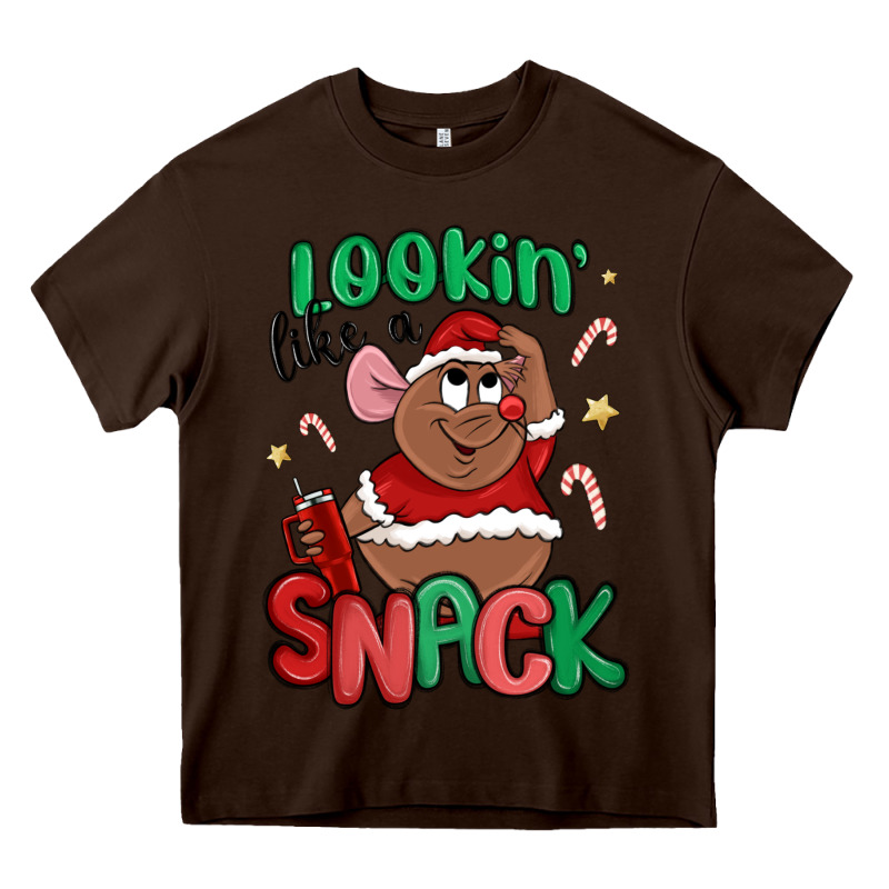 Lookin' Like A Snack Christmas Character Heavy Core Tee by MaliasSmallBusiness | Teevron