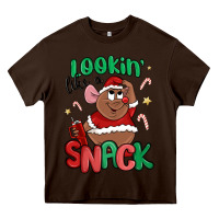 Chocolate Brown lookin' like a snack christmas character Heavy Core Tee - MaliasSmallBusiness