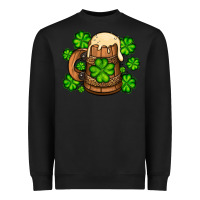 Black St. Patrick's Beer and shamrock Heavyweight Sweatshirt - OliviaCreatesArt