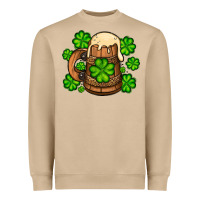 Mushroom St. Patrick's Beer and shamrock Heavyweight Sweatshirt - OliviaCreatesArt