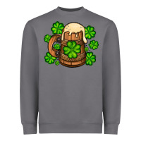 St. Patrick's Beer And Shamrock Heavyweight Sweatshirt | Teevron