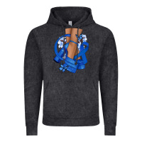 Vintage Black Colon Cancer diva blue ribbon Vintage Hoodie - NancyCooperArtShop
