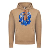 Vintage Coffee Colon Cancer diva blue ribbon Vintage Hoodie - NancyCooperArtShop