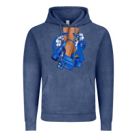 Vintage Denim Colon Cancer diva blue ribbon Vintage Hoodie - NancyCooperArtShop