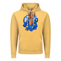 Vintage Mustard Colon Cancer diva blue ribbon Vintage Hoodie - NancyCooperArtShop