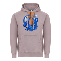 Vintage Zinc Colon Cancer diva blue ribbon Vintage Hoodie - NancyCooperArtShop