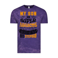 Cloud Purple My Son Is Super Awesome His Stepdad Vintage Tee - artisFamous