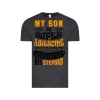 Vintage Black My Son Is Super Awesome His Stepdad Vintage Tee - artisFamous