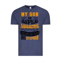 Vintage Denim My Son Is Super Awesome His Stepdad Vintage Tee - artisFamous
