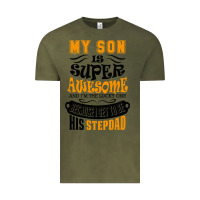 Vintage Olive My Son Is Super Awesome His Stepdad Vintage Tee - artisFamous
