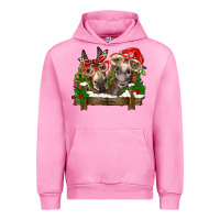 Fuchsia Pink Christmas donkeys Urban Hoodie - BarkalooDesign