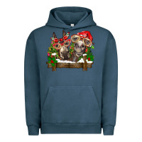 Pigment Midnight Navy Christmas donkeys Urban Hoodie - BarkalooDesign