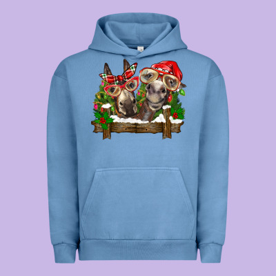 Christmas Donkeys Urban Hoodie Designed By Barkaloodesign