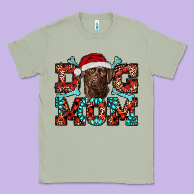 Dog Mom Christmas With Labrador Classic Tee Designed By Ranaportraitstore
