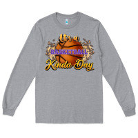 Heather Grey It's a Basketball kinda day Long Sleeve Tee - HowdyJamesFarm