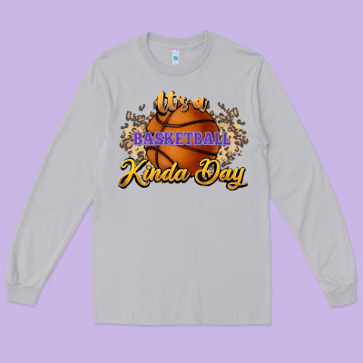 It's A Basketball Kinda Day Long Sleeve Tee Designed By Howdyjamesfarm