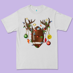American Football Horn Christmas Premium Tee Designed By Bundleandbundleshop