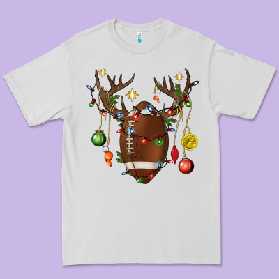 American Football Horn Christmas Premium Tee Designed By Bundleandbundleshop