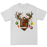 Dove Grey American Football Horn Christmas Premium Tee - BundleAndBundleShop