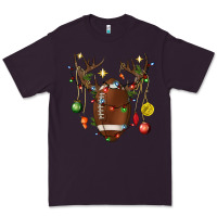 Plum American Football Horn Christmas Premium Tee - BundleAndBundleShop