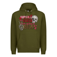 Army Green Valentine's Day Roses Are Red I Am Going To Bed Premium Hoodie - FaDigitalArtStudio