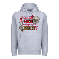 Heather Grey Valentine's Day Roses Are Red I Am Going To Bed Premium Hoodie - FaDigitalArtStudio