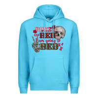 Ocean Blue Valentine's Day Roses Are Red I Am Going To Bed Premium Hoodie - FaDigitalArtStudio