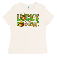 Bone St. Patricks day lucky vibes Ladies Tee - BundleAndBundleShop