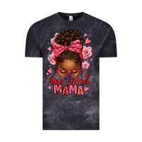 Cloud Black one loved mama afro messy bun Vintage Tee - texasbilliewilder