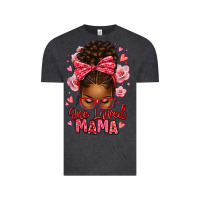 Vintage Black one loved mama afro messy bun Vintage Tee - texasbilliewilder