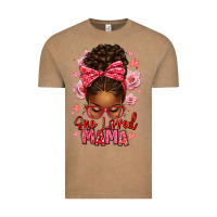 Vintage Coffee one loved mama afro messy bun Vintage Tee - texasbilliewilder