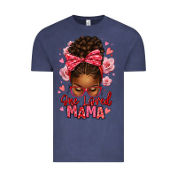 Vintage Denim one loved mama afro messy bun Vintage Tee - texasbilliewilder