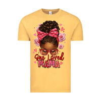 One Loved Mama Afro Messy Bun Vintage Tee | Teevron