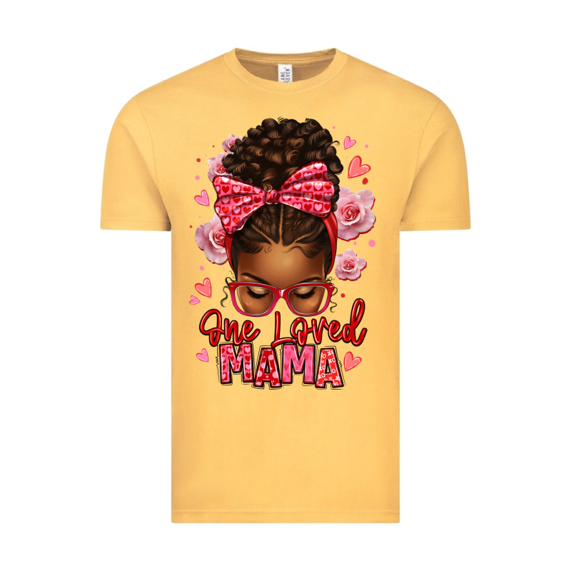 One Loved Mama Afro Messy Bun Vintage Tee by texasbilliewilder | Teevron