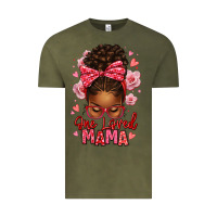 Vintage Olive one loved mama afro messy bun Vintage Tee - texasbilliewilder