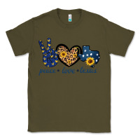 Army Green Peace Love Texas Classic Tee - Bettercallsaul