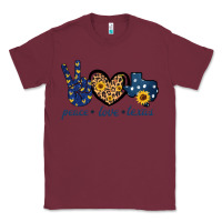 Burgundy Peace Love Texas Classic Tee - Bettercallsaul
